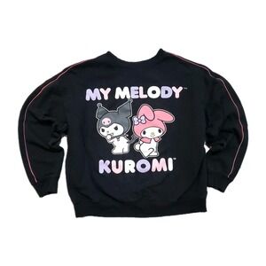 My Melody &‎ Kuromi Sweatshirt Size 2XL  Women's Sanrio Black Pink Stripe XXL
